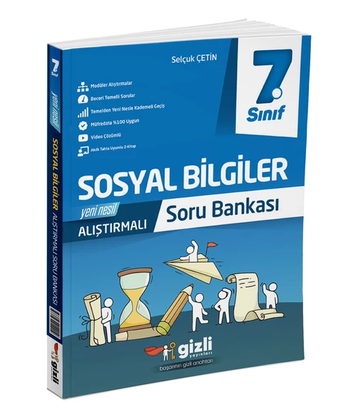 Gizli Yayınları 2025 7. Sınıf Sosyal Bilgiler Alıştırmalı Soru Bankası ürün görseli