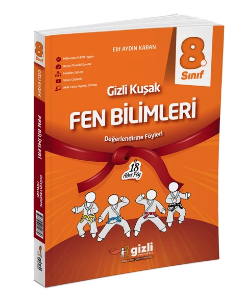 Gizli Yayınları 2025 8. Sınıf Fen Bilimleri Değerlendirme Föyleri Gizli Kuşak Serisi ürün görseli