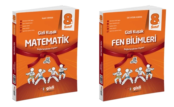 Gizli 2025 8. Sınıf Lgs Matematik + Fen Bilimleri Gizli Kuşak Serisi Seti 2 Kitap