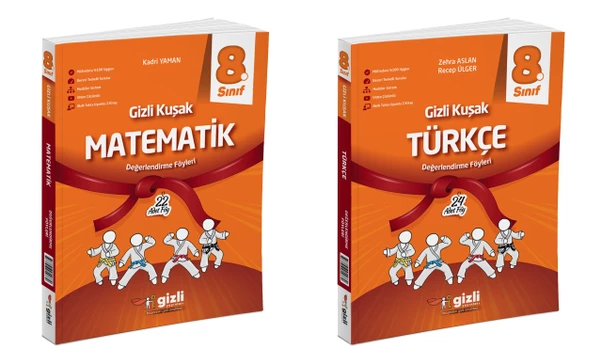 Gizli 2025 8. Sınıf Lgs Matematik + Türkçe Gizli Kuşak Serisi Seti 2 Kitap ürün görseli