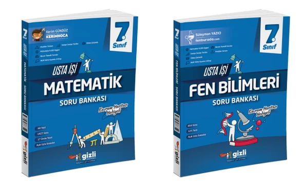 Gizli 2025 7. Sınıf Matematik + Fen Bilimleri Usta İşi Soru + Kavram Haritası Seti 2 Kitap ürün görseli