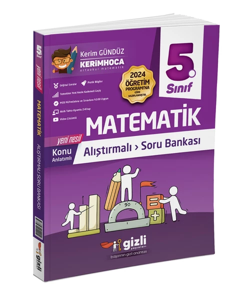 Gizli Yayınları 2025 5. Sınıf Matematik Alıştırmalı Soru Bankası ürün görseli