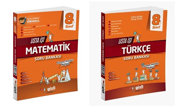 Gizli 2025 8. Sınıf Lgs Matematik + Türkçe Usta İşi Soru + Kavram Haritası Seti 2 Kitap ürün görseli