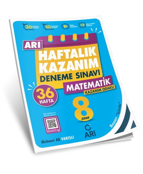 Arı Yayıncılık 8 Sınıf Matematik Arı Haftalık Kazanım Deneme
