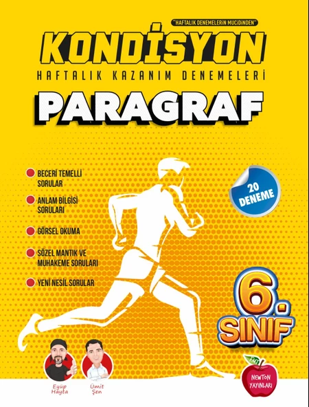 Newton Yayınları 6 Sınıf Paragraf Kondisyon Haftalık Kazanım Deneme