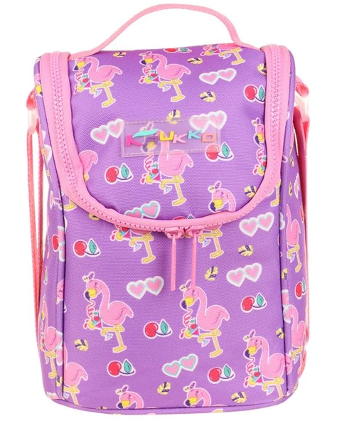 Kaukko Kids Beslenme Çantası Aynalı Taşlı Flamingo L7137