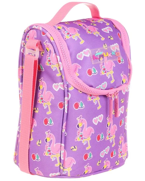 Kaukko Kids Beslenme Çantası Aynalı Taşlı Flamingo L7137 - 2