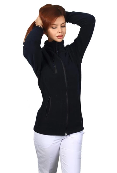 Kadın Doktor Hemşire Poları Hastane Kışlık Polar Ceket Modeli - 11