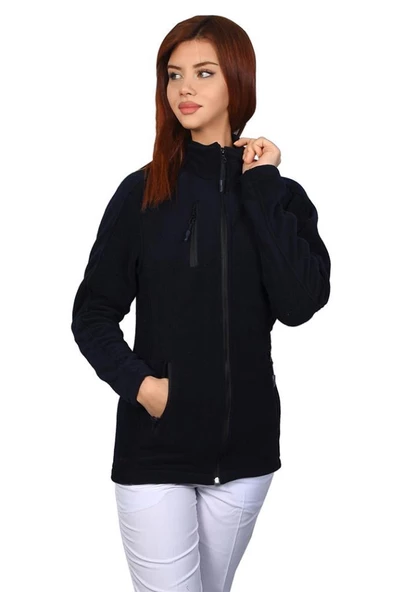 Kadın Doktor Hemşire Poları Hastane Kışlık Polar Ceket Modeli - 9