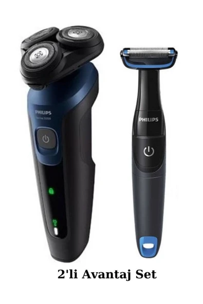 PHİLİPS S5445 Islak/Kuru Sinek Kaydı Tıraş Makinesi - Bg1024 Banyo Vücut Bakım Tıraş Makinesi Seti