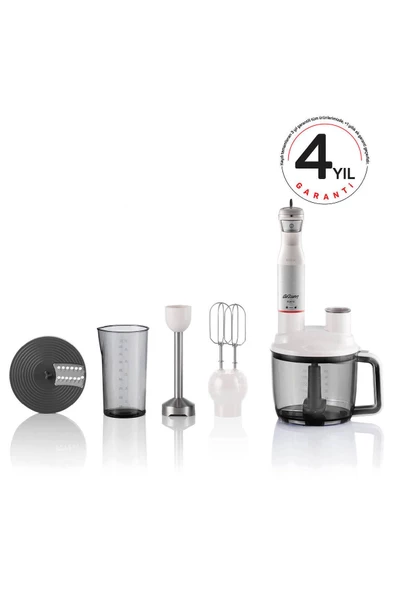 ARZUM Mutfak Robotu Seti Çok Amaçlı Blender Set Beyaz