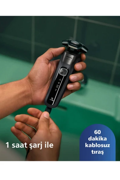 PHİLİPS S5887/10 Islak/Kuru Sinek Kaydı Tıraş Makinesi - Banyo Vücut Bakım - Kulak/Burun/Kaş Düzeltici Set - 3