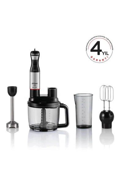 ARZUM Mutfak Robotu Seti Çok Amaçlı Blender Set Siyah