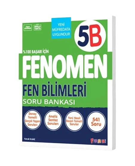 Fenomen Yayınları 5 Sınıf  FEN BİLİMLERİ B SORU BANKASI
