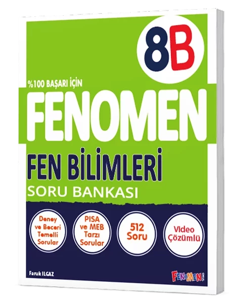 Fenomen Okul 8 Sınıf Fen Bilimleri B Soru Bankası LGS