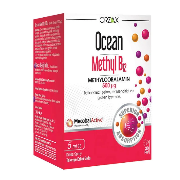 Ocean Methyl B12 500 mcg Sprey 5 ml ürün görseli 1