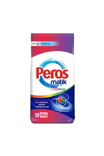 Peros Matik Toz Deterjan Canlı Renkler 10 Kg