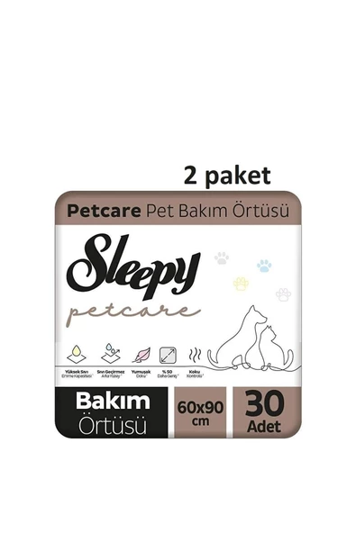 Sleepy Petcare Evcil Hayvan Bakım Örtüsü 30' Lu X 2 Adet