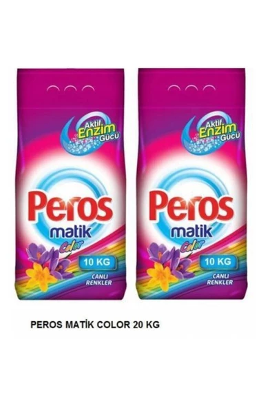 Peros 10kiloluk Renkli Toz Deterjan 2'li