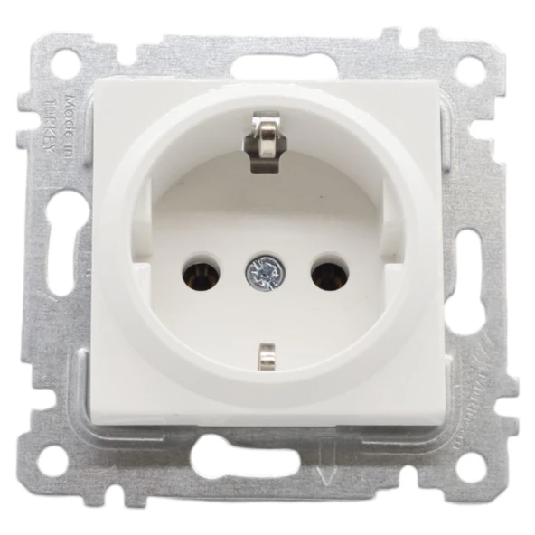 MUTLUSAN RİTA BEYAZ TOPRAKLI PRİZ BEYAZ - 4'LÜ PAKET - 5