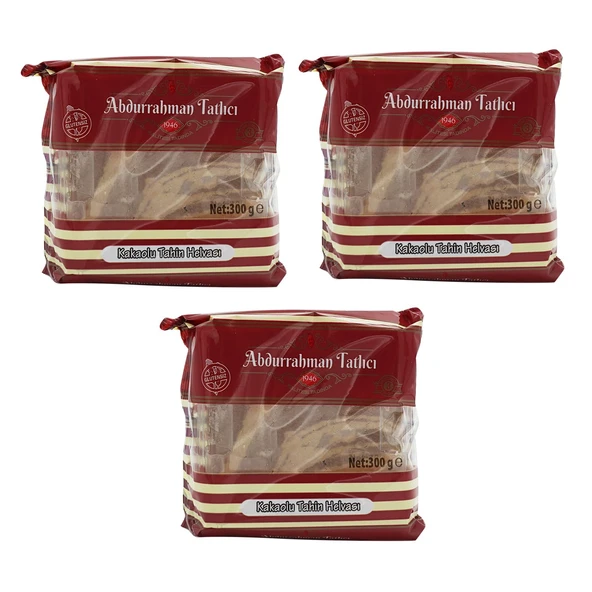 Abdurrahman Tatlıcı Kakaolu Tahin Helva 300 gr x 3 Adet