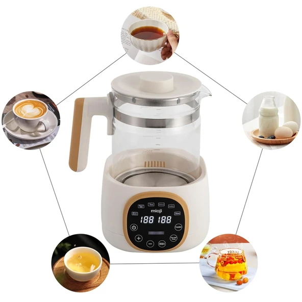 Mioji Mio K99 Çok Fonksiyonlu 600 W 1.3 lt Cam Kettle - 6