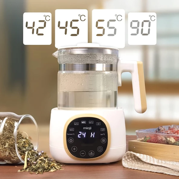 Mioji Mio K99 Çok Fonksiyonlu 600 W 1.3 lt Cam Kettle - 2