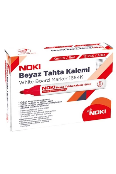 Dağtaş Kırtasiye    Noki Beyaz Tahta Kalemi 1 Kutu 12 Adet - 3