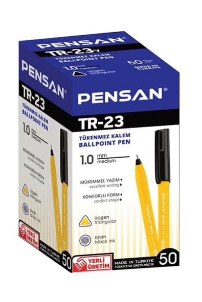 Dağtaş Kırtasiye Pensan TR-23 Üçgen Tükenmez Kalem 50 Adet - 4