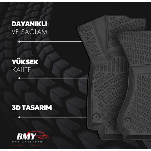 Mercedes-Benz E Serisi 2002-2009 W211 3D Araca Özel Havuzlu Paspas Bmy - 3