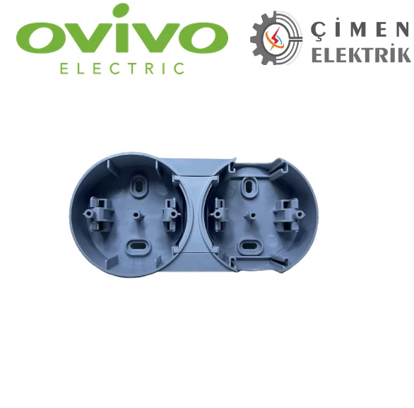 Ovivo Xone Gri Sıva Üstü Kombine Anahtar Priz Kutusu ürün görseli