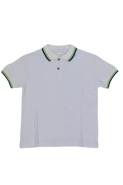 Kolej Polo Yaka Tişört Beyaz BGL-ST03880 - 1