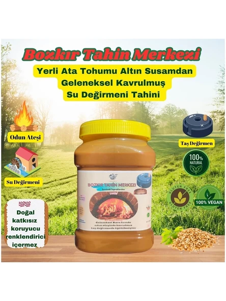 Bozkır Tahin Merkezi Yerli Altın Susam Tahini Çifte Kavrulmuş 930 gr (vegan&doğal)