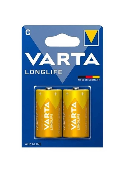 Varta 4114 Longlife Alkalin C Orta Boy Pil 2li Blister