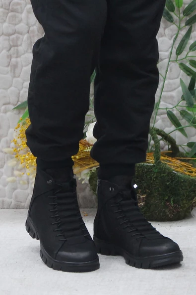 Hammer Jack 20725 Siyah Orijinal Ürün Hakiki Deri Erkek Bot - Resim 2