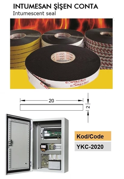Contacall Yangın İntümesan Kapı Fitili Yangın Duman Contası 20x20 25 metre - 4