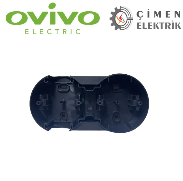 Ovivo Xone Antrasit İkili Sıva Üstü Kombine Anahtar Priz Kutusu