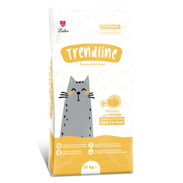 Trendline Tavuklu Yetişkin Kedi Maması 10 kg