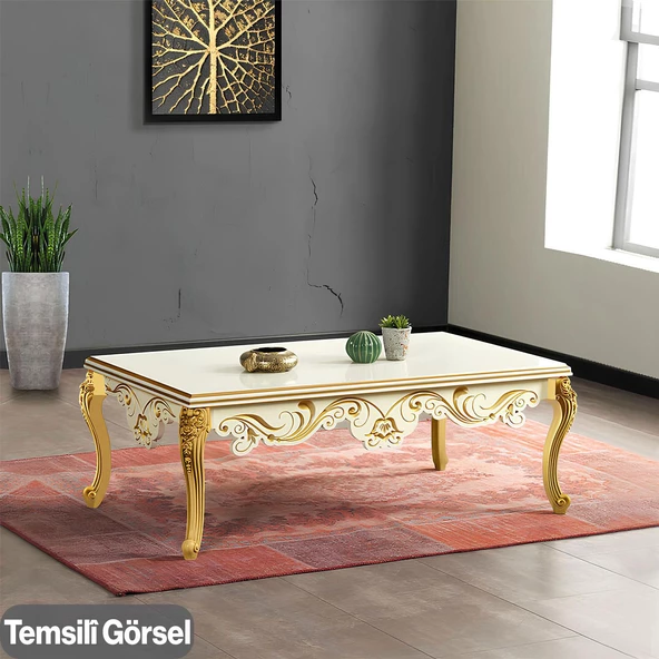 Nehir Plastik Sehpa Ayağı 40 cm Gold Renk Orta Ayak Zigon Sehpa Mobilya Masa Ayakları Altın 1 Adet - 7