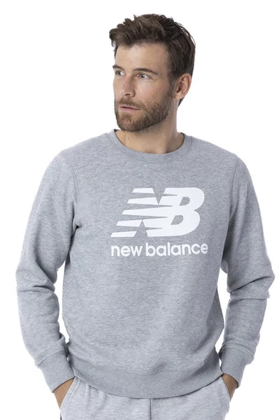 New Balance Lifestyle MNC1105-AG Gri Erkek Sweatshirt