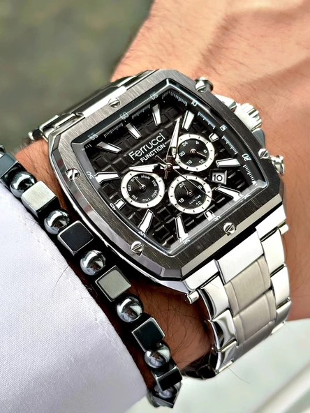 Ferrucci Function FCF.03202FM.01 Çelik Kordon Erkek Kol Saati ürün görseli