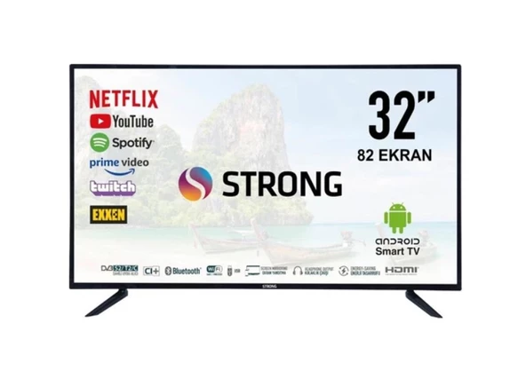 Strong CV32ES2000 HD 32" 82 Ekran Uydu Alıcılı Android Smart LED TV