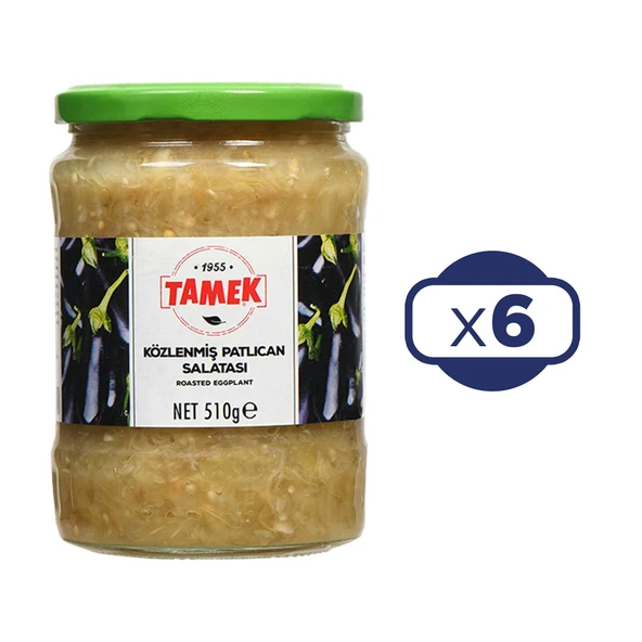 Tamek Közlenmiş Patlıcan 510 Gr × 6 Adet