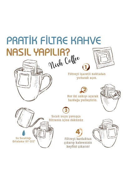 Nish Pratik Filtre Kahve Kenya 9 Gr X 5 - 4