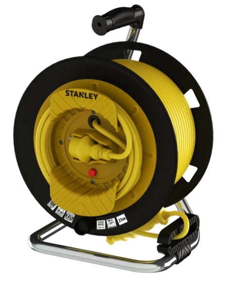 STANLEY PMG-27315-F PLS BOBİN Ã˜280 IP44 F TYPE(SCHUKO) 3G1,5 25+2M SARI KABLO