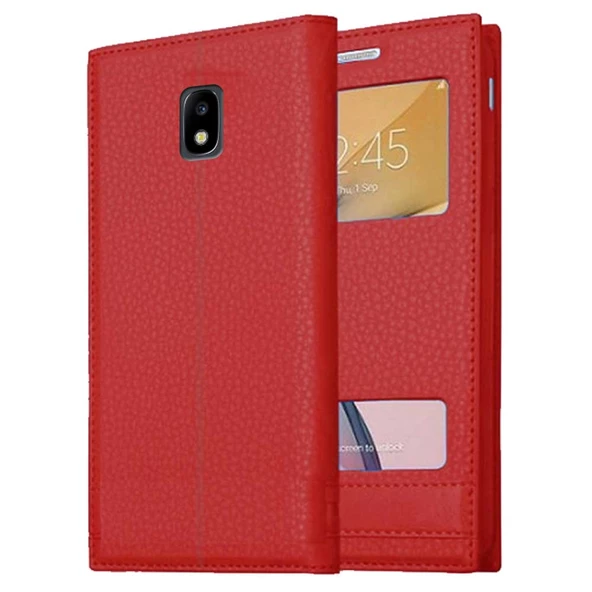 Samsung Galaxy J3 Pro Uyumlu Pencereli Kapaklı Magnum Kılıf - Resim 3