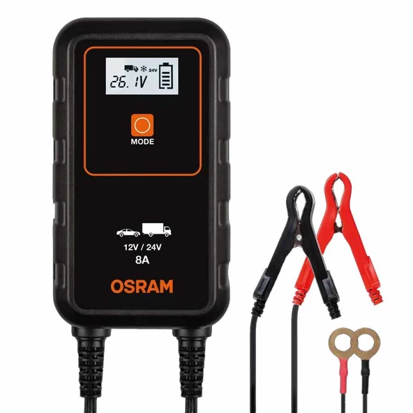 Osram Akü sarj Cihazi 12-24V 8 Amper OEBCS908