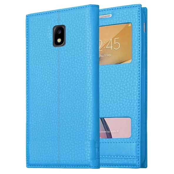 Samsung Galaxy J3 Pro Uyumlu Pencereli Kapaklı Magnum Kılıf - Resim 6