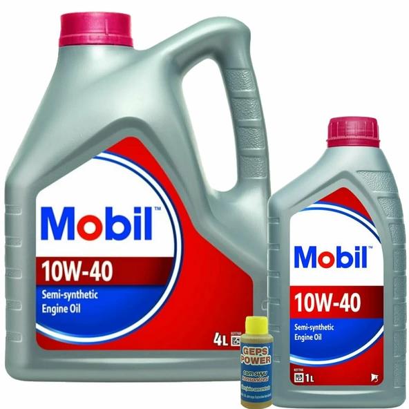 Mobil 10W-40 Yarı Sentetik Motor Yağı 4 L + 1 L  (Toplam 5 Litre)