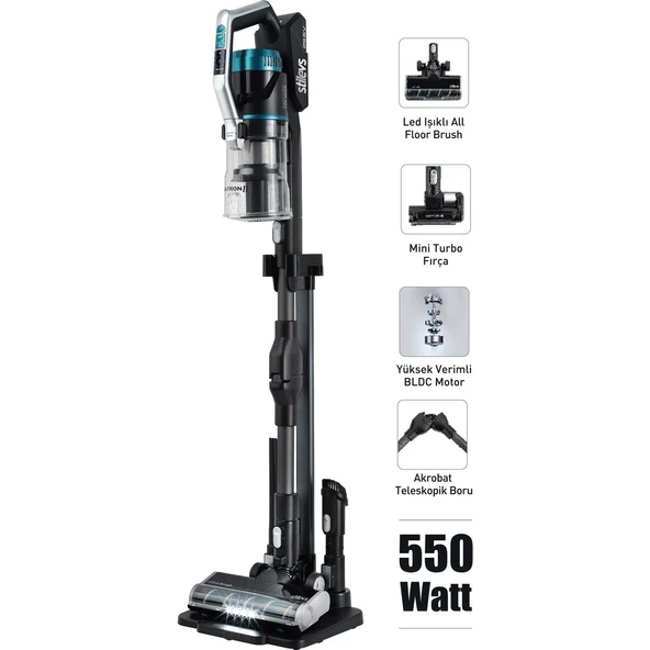 STİLEVS MEGATRON 2 DİKEY ŞARJLI SÜPÜRGE 550W - 2